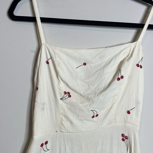 Reformation | Women’s Cherry Print Sleeveless Mini Dress - Picture 3 of 6